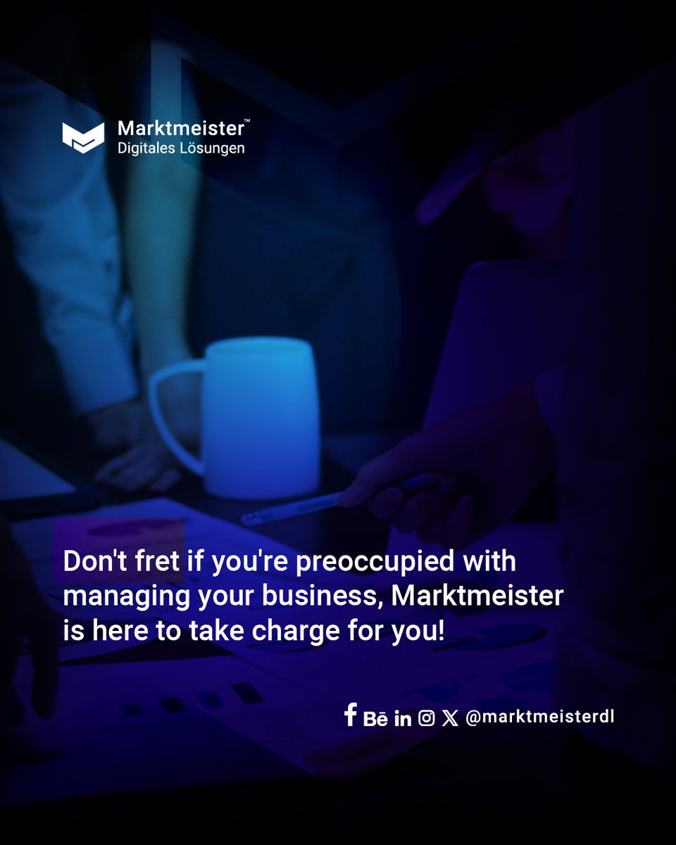 Enjoy the best marketing with Marktmeister: Specialists in marketing success.💯
.
.
#MarktmeisterDigital #OnlineAdvertising #DigitalMarketing #GraphicDesign