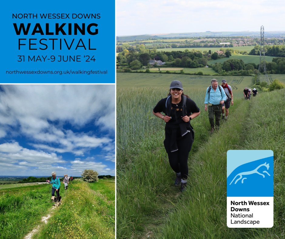 North Wessex Downs Walking Festival 31 May - 9 June. Events are booking up fast! Website link in bio