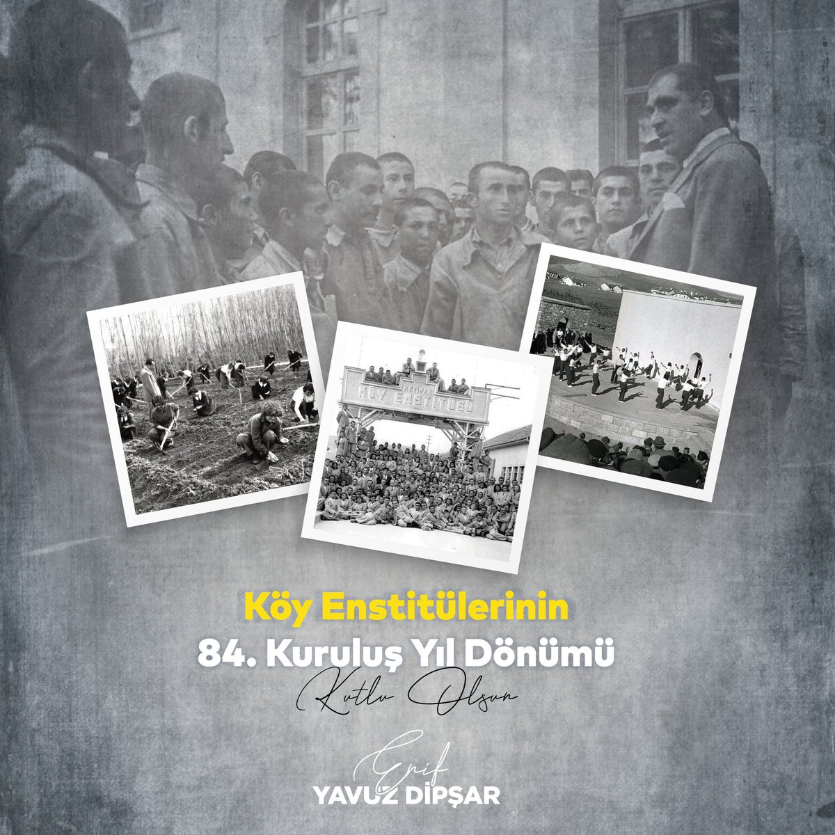 Anadolu aydınlanmasının önemli adımlarından biri olan #KöyEnstitüleri'nin 84'üncü kuruluş yıl dönümü kutlu olsun. Köy Enstitülerinin mimarlarını, cumhuriyetimizin kurucu ve yönetici kadrolarını saygı ve minnetle anıyorum.