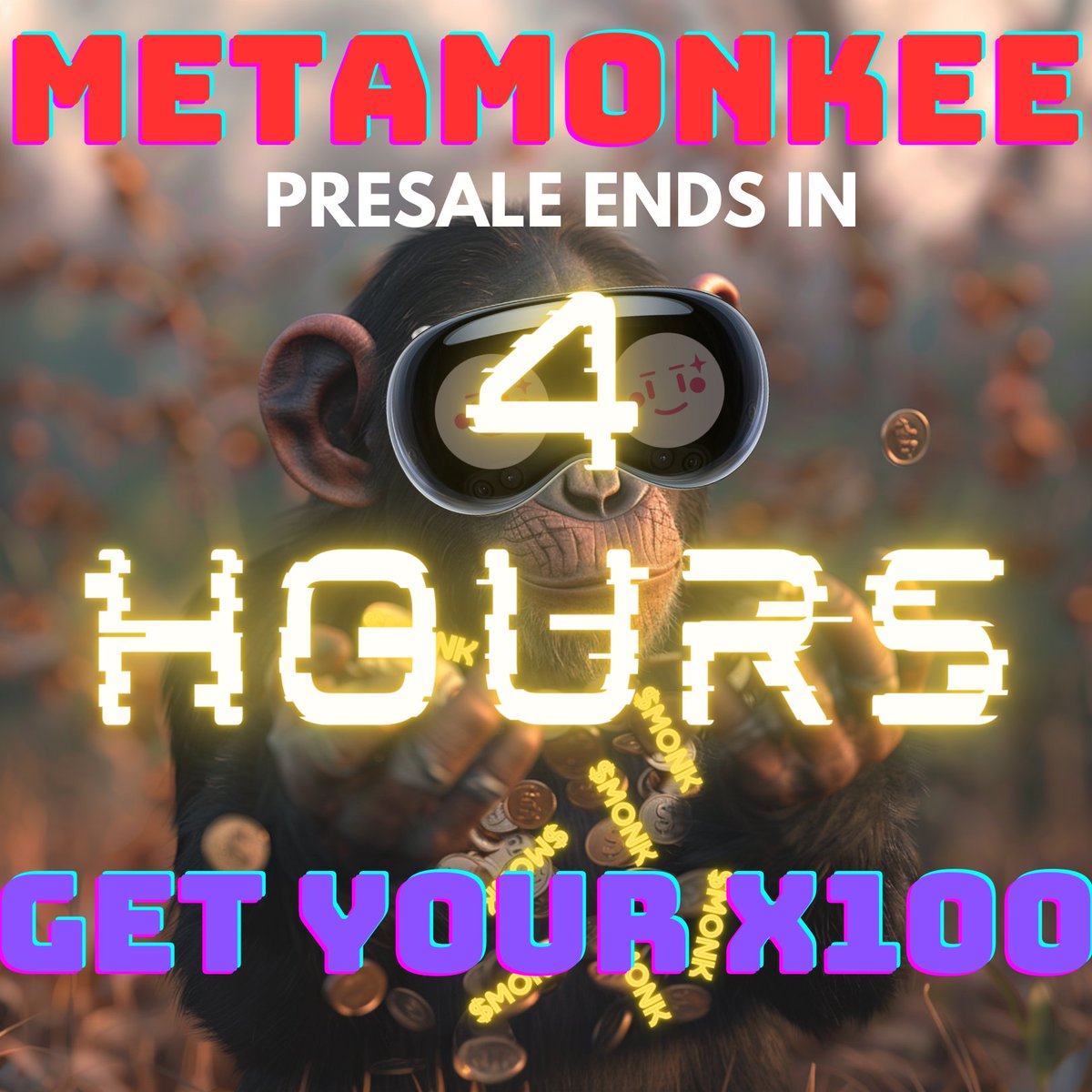 🚨THIS IS THE LAST CALL! 🚨

⏰LESS THAN 4⃣ HOURS LEFT UNTIL THE END OF THE METAMONKEE PRESALE! ⚠️

👉BUY $MONK OR SUFFER FROM FOMO FOREVER😫
pinksale.finance/launchpad/bsc/…

👉BUY $MONK OR SUFFER FROM FOMO FOREVER😫
pinksale.finance/launchpad/bsc/…

WE ARE THE META-ARMY ⚔️ WE ARE THE META-LEGION