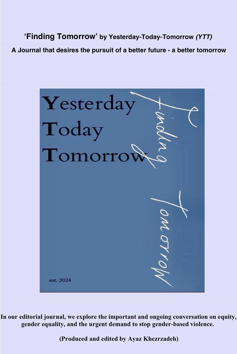 Just out, our YTT Journal “Finding Tomorrow” available free to download on our site here : yttassociation.org/publications-a… #education #yttlearningapproach #genderequality
