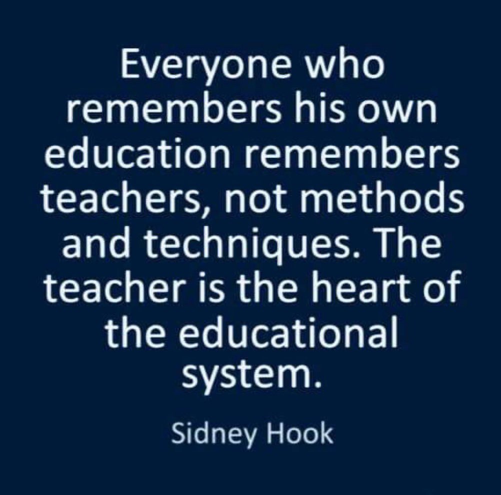 Methods and techniques are important but we all remember our teachers. For their humanity, care and how they make a difference in our lives ❤️