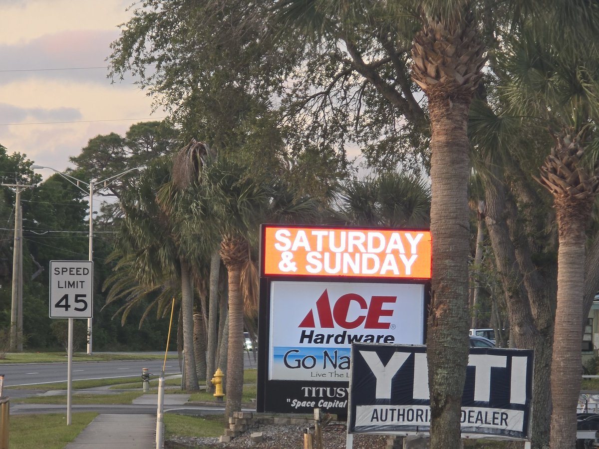 Ace Titusville is fixing to celebrate their 60th anniversary, 60!!! This weekend, it's going to be huge!! #SpaceCoast