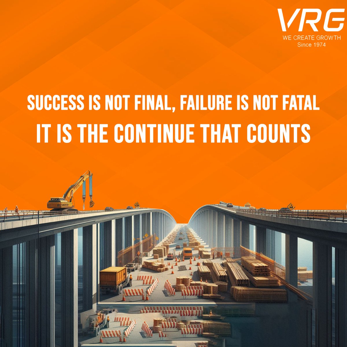 This emphasizes the importance of perseverance and resilience in the face of challenges. Success and failure are not endpoints but rather part of a continuous journey.

#Rasappanandco #vrggroup #vrgconcrete #karur #buildingmaterial #building #india #construction #concrete