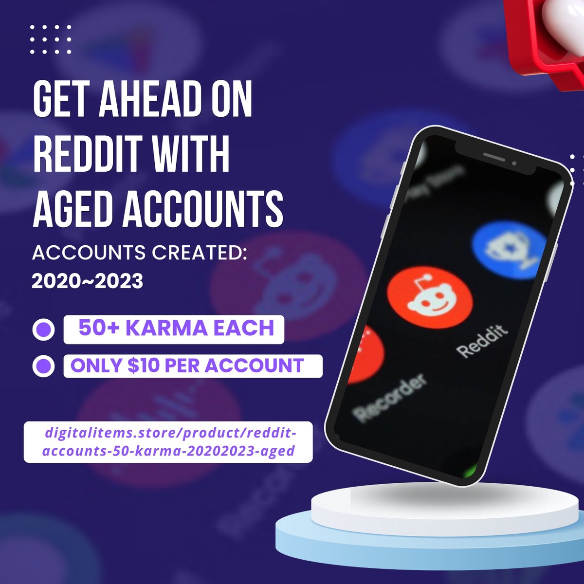🚀 Boost Your Reddit Strategy! Unlock the potential of your online presence with Reddit accounts aged from 2020 to 2023, each boasting over 50 karma, now only $10!   #RedditMarketing
