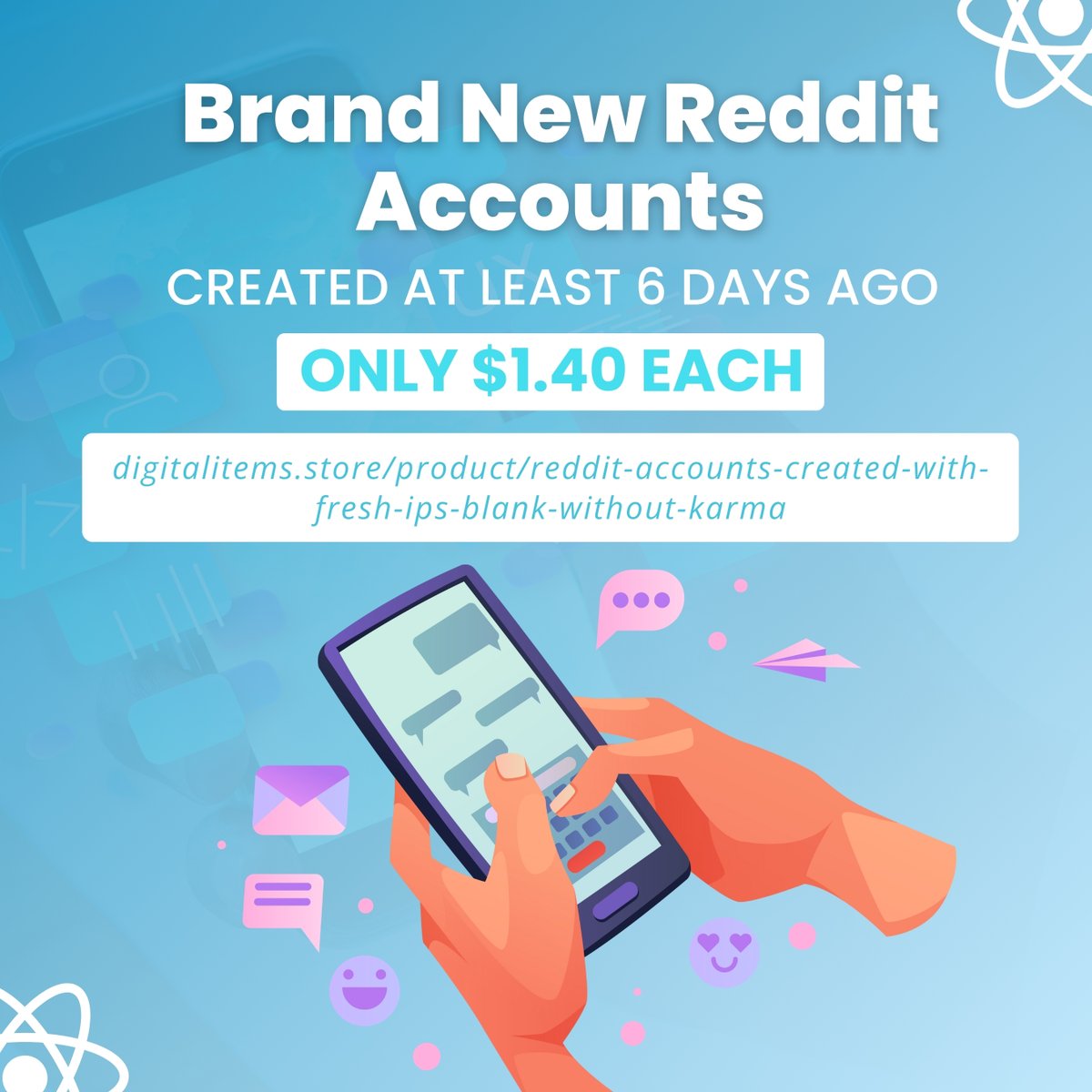 🚀 Start Fresh on Reddit with a Blank Slate! Get Reddit accounts created with fresh IPs, no karma, for just $1.40 each. Perfect for those who want to customize their Reddit journey right from the beginning.  🔗 digitalitems.store/product/reddit… 📞 #RedditAccounts