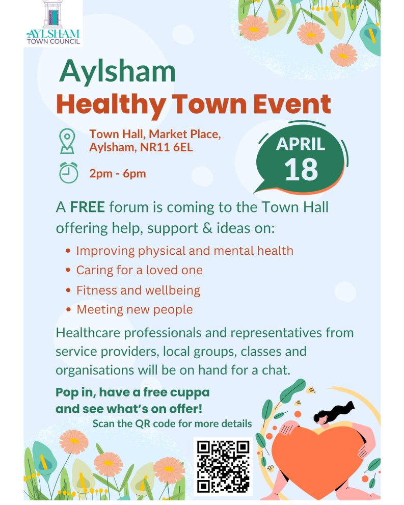 Looking forward to supporting this great initiative - come and see us and visit other organisations in our town.