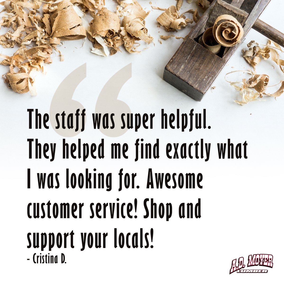 We are extremely grateful to our kind customers who take the time to leave comments online. We sincerely and humbly thank you and assure you that we are committed to continually working hard daily to earn your business. 
#testimonial #shoplocal #keepitlocal
