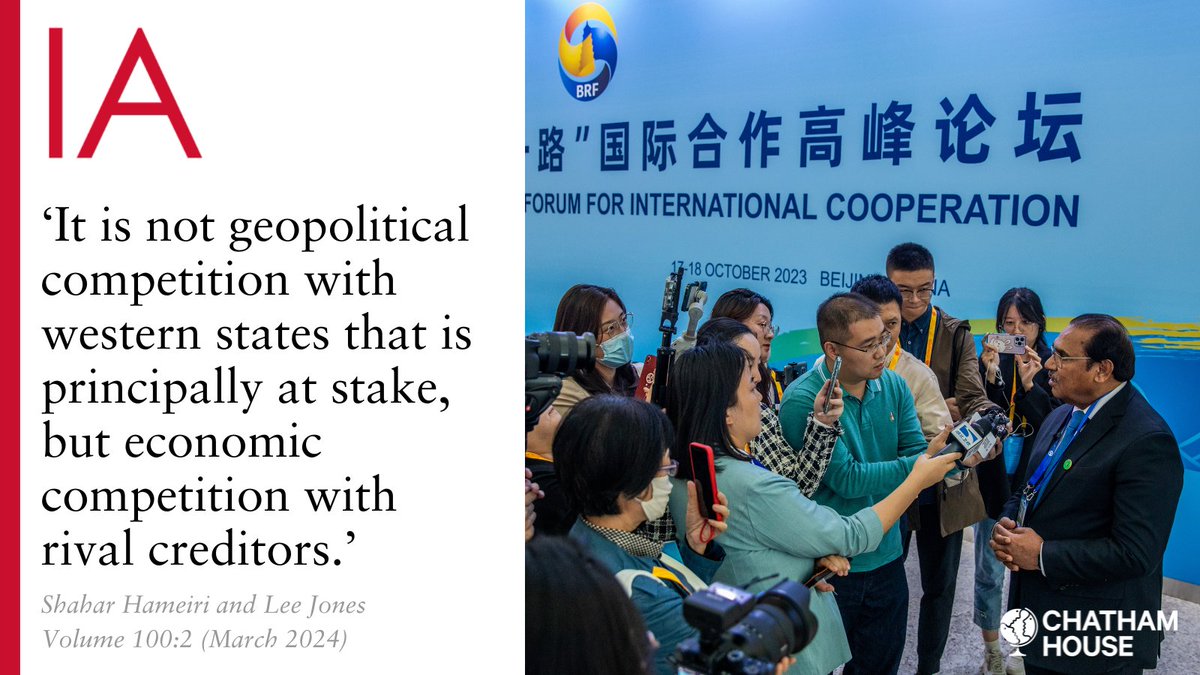 To what extent is China’s Belt and Road Initiative (BRI) purely driven by its competition with the US? @ShaharHameiri & @DrLeeJones’ #free article moves away from geopolitics and analyses the commercial motives driving BRI lending. Read: doi.org/10.1093/ia/iia…
