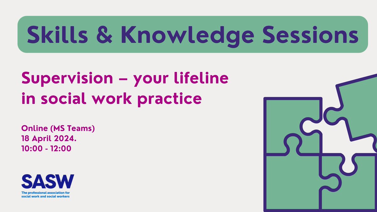 Missed the final session in our Skills & Knowledge Series?💡We're offering this session again! Join tomorrow to explore the theories and values which underpin supervision in social work & learn tools to make the best use of your supervision. Register👉 buff.ly/3VzE16v