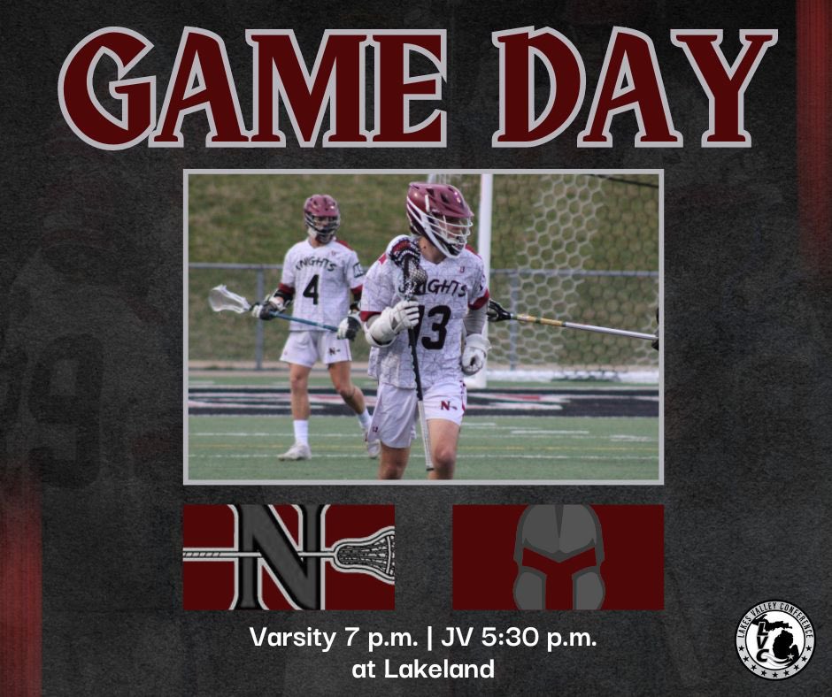 Game 6 🆚 Huron Valley ⏰ Varsity 7 p.m./JV 5:30 p.m. 📍 Lakeland High School *️⃣ Lakes Valley Conference ⚔️ #AllIn