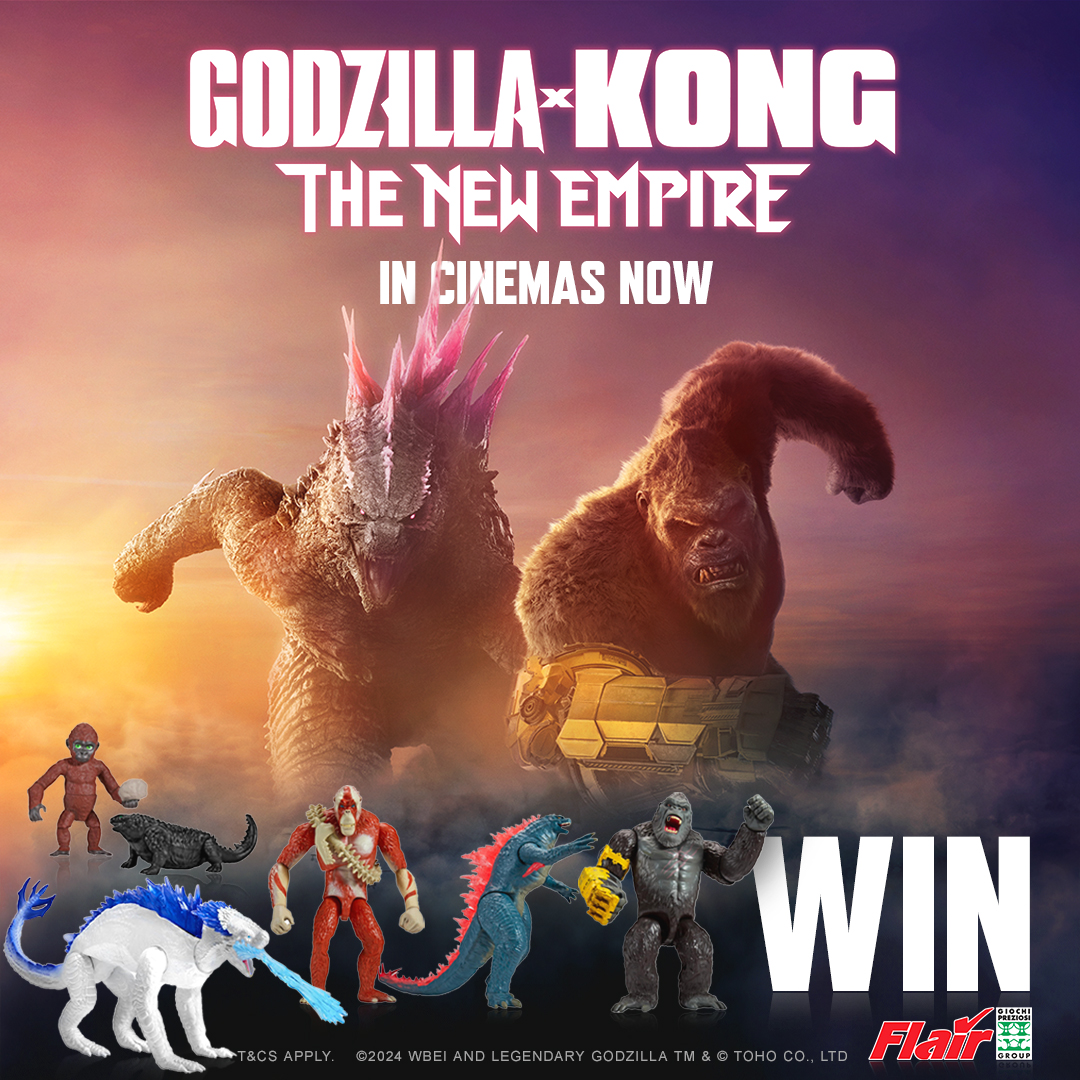 Monsterverse fans, want to win a bundle of roarsome #GodzillaXKong action figures? 🤜 Follow us and repost for your chance to #win! UK residents only. 18+. Closes May 15 at 12pm. T&Cs: bit.ly/4aVsfI5