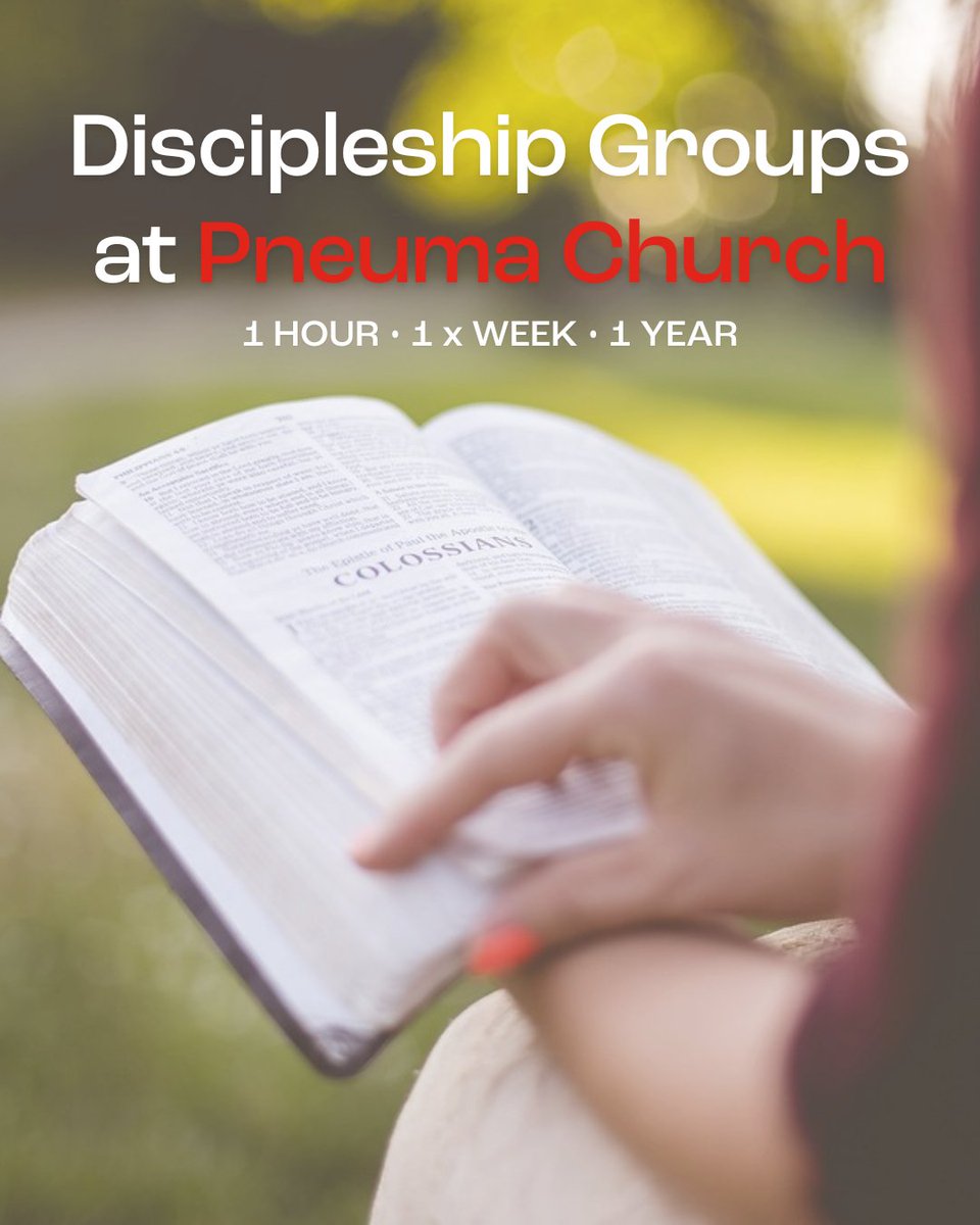 pneumachurchuk's tweet photo. 📣 We are launching discipleship groups! 📣

These are small groups made up of 3-4 people who commit to meet for one hour, once a week, for a year. 

The hour is spent reflecting on what God is saying, growing together by asking hard questions and praying together. https://t.co/fhdNgEZfUB