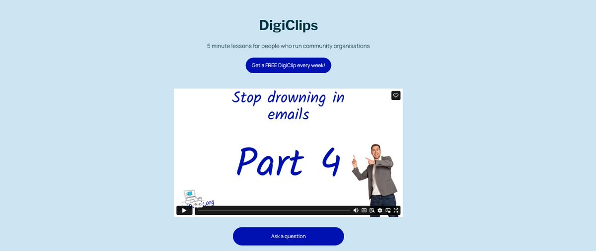 If you didn't have enough hints and tips about email management, we have some more for you! Your FREE DigiClips video is right here, 'Stop drowning in emails, Part 4'! Click here to watch your FREE video: digiquick.org/digiclips/