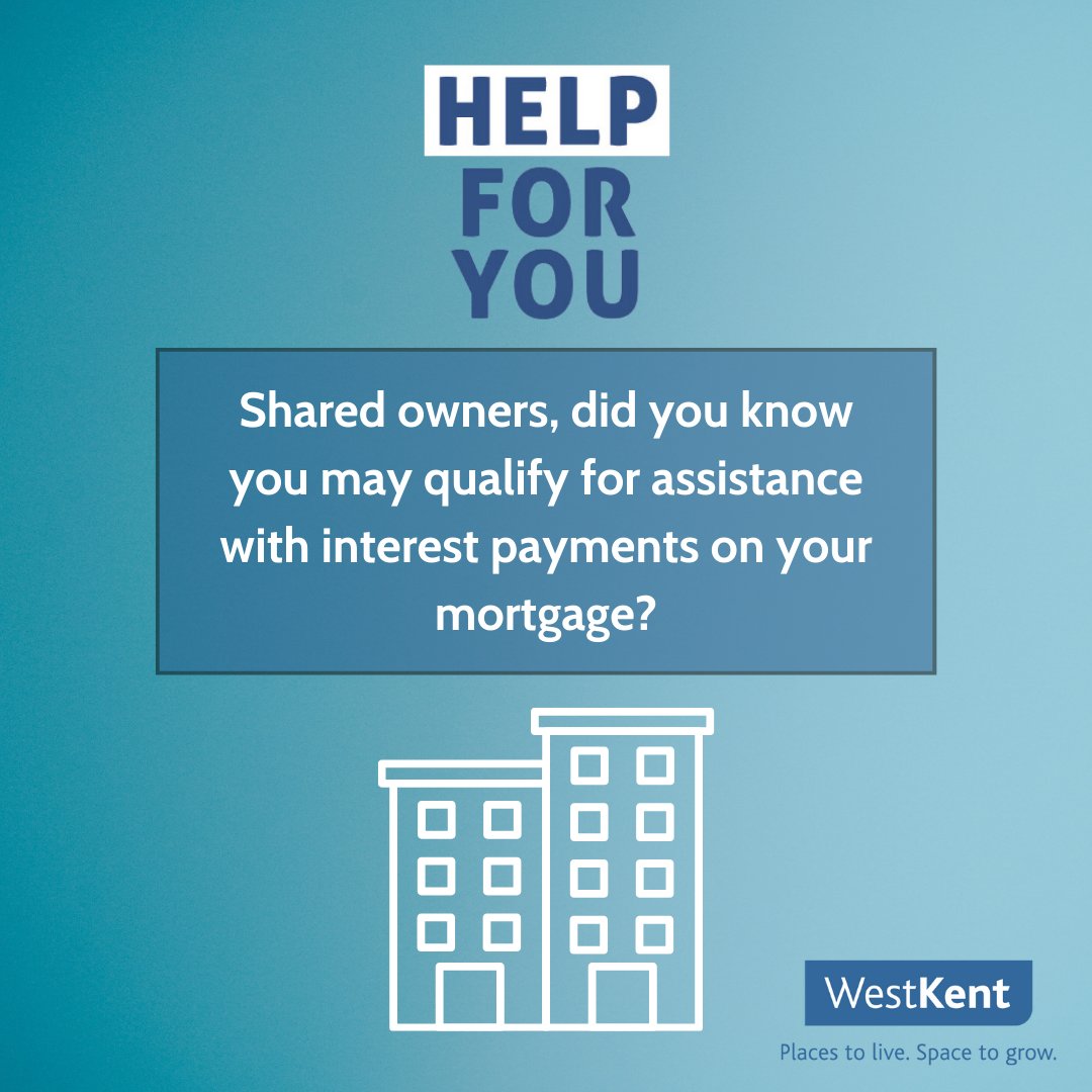 🏡 Shared owners, did you know you may qualify for assistance with interest payments on your mortgage? 🔍 Explore your options today, read more: westkent.org/your-home/help… #Helpforyou 💰 🔑