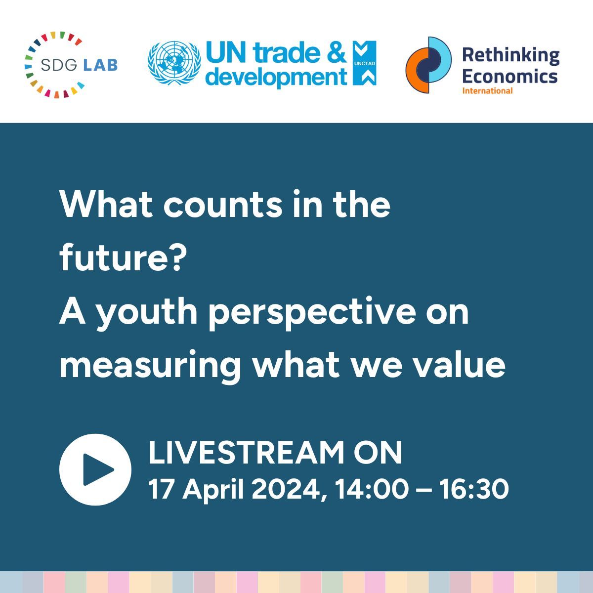 Starting soon - 2 pm CET: @SDGLab’s What’s Next with @UNCTAD & @rethinkecon on Moving Beyond GDP, featuring 5 winners of a recent youth essay contest where they shared their perspectives on the topic of valuing what counts. 📺 buff.ly/443J1T5 #YouthMovingBeyondGDP