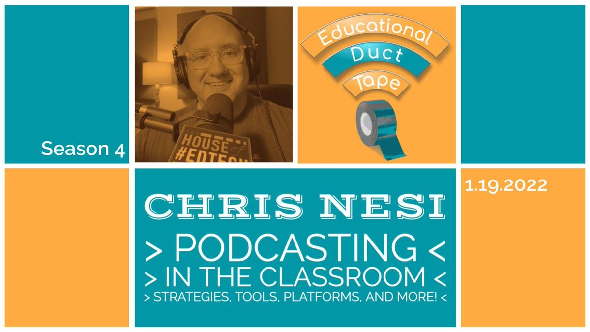 🎙 @MrNesi--the host of #houseofedtech + co-host of #podcastpd--joins me on  #EduDuctTape to talk about podcasting in the classroom. We cover

🧠 a #PodcastEdu mindset
🔊 types of podcasting
🛠 tools for recording, editing, and hosting
🎤 microphones

jakemiller.net/eduducttape-ep…