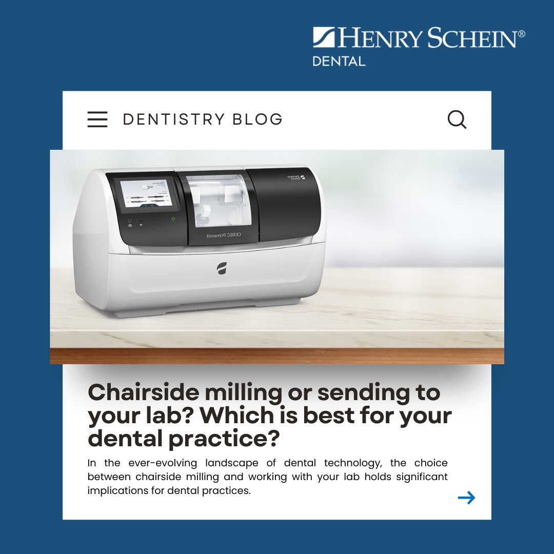 Time is money in dentistry! With chairside milling, save valuable time and resources by crafting crowns on the same day as your patient's visit. Discover how this revolutionary technology can boost efficiency and patient satisfaction by reading our blog! bit.ly/3PfCv5s