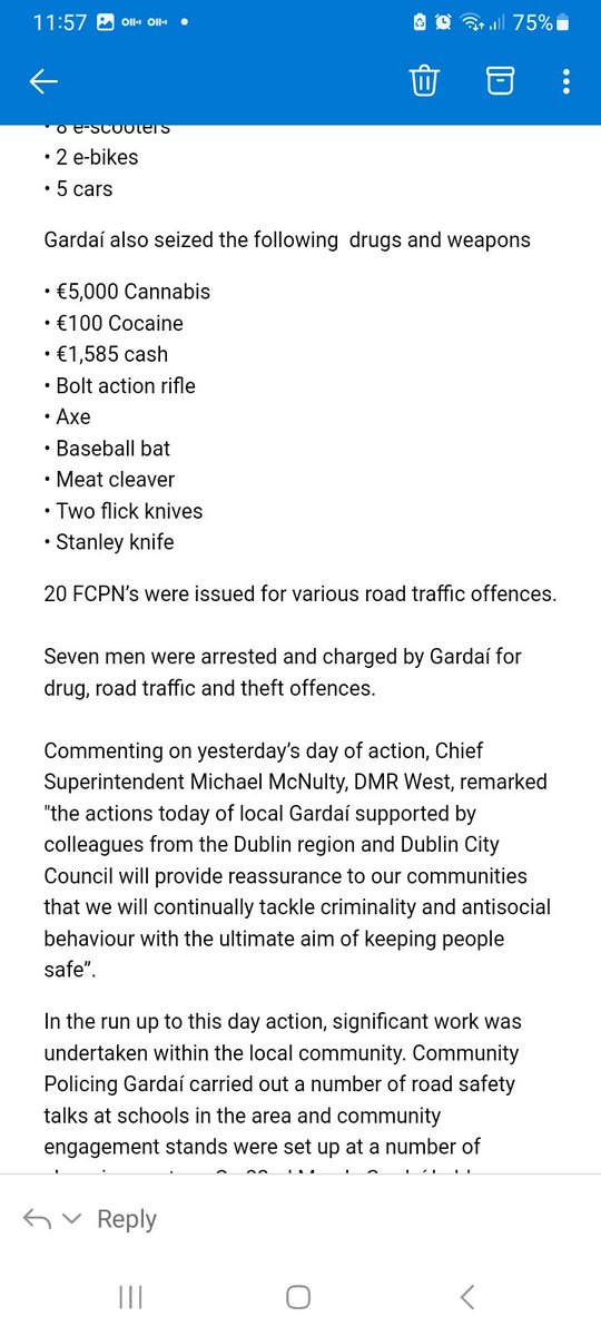 Another garda op targeting assorted scramblers and electric bikes used in serious crime.
The latest swoop was in Garda K District - Blanchardstown, Finglas and Cabra - in Dublin West Division
