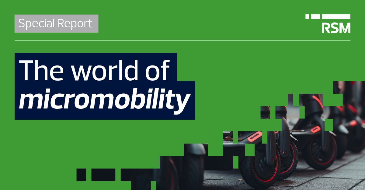 What types of vehicles fall under the umbrella of micromobility? 📰Find out more in this latest special report: rsm.global/world-micromob…