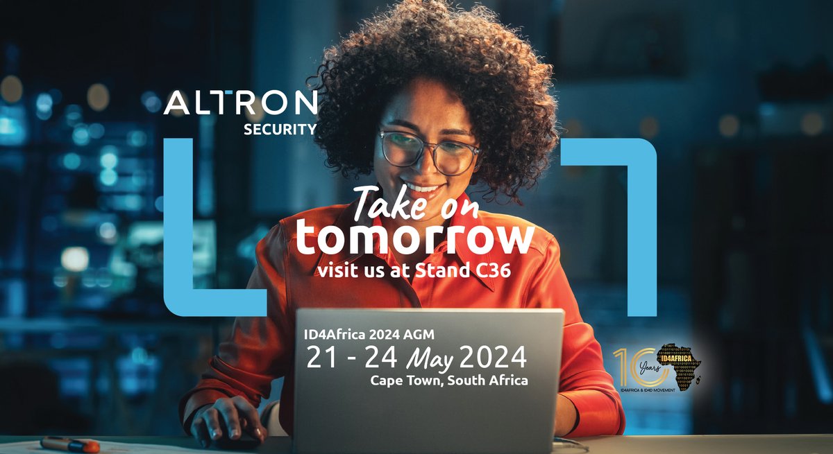 Join #AltronSecurity at @ID4Africa 2024 for top identity solutions and tech at booth C36

Register today and secure your spot: ow.ly/260f50Rh0J6

#ID4Africa2024 #ID4Africa #DigitalIdentity #FutureofID #DPIEcosystem #DigitalTransformation #RiskMitigation #PolicyMaker