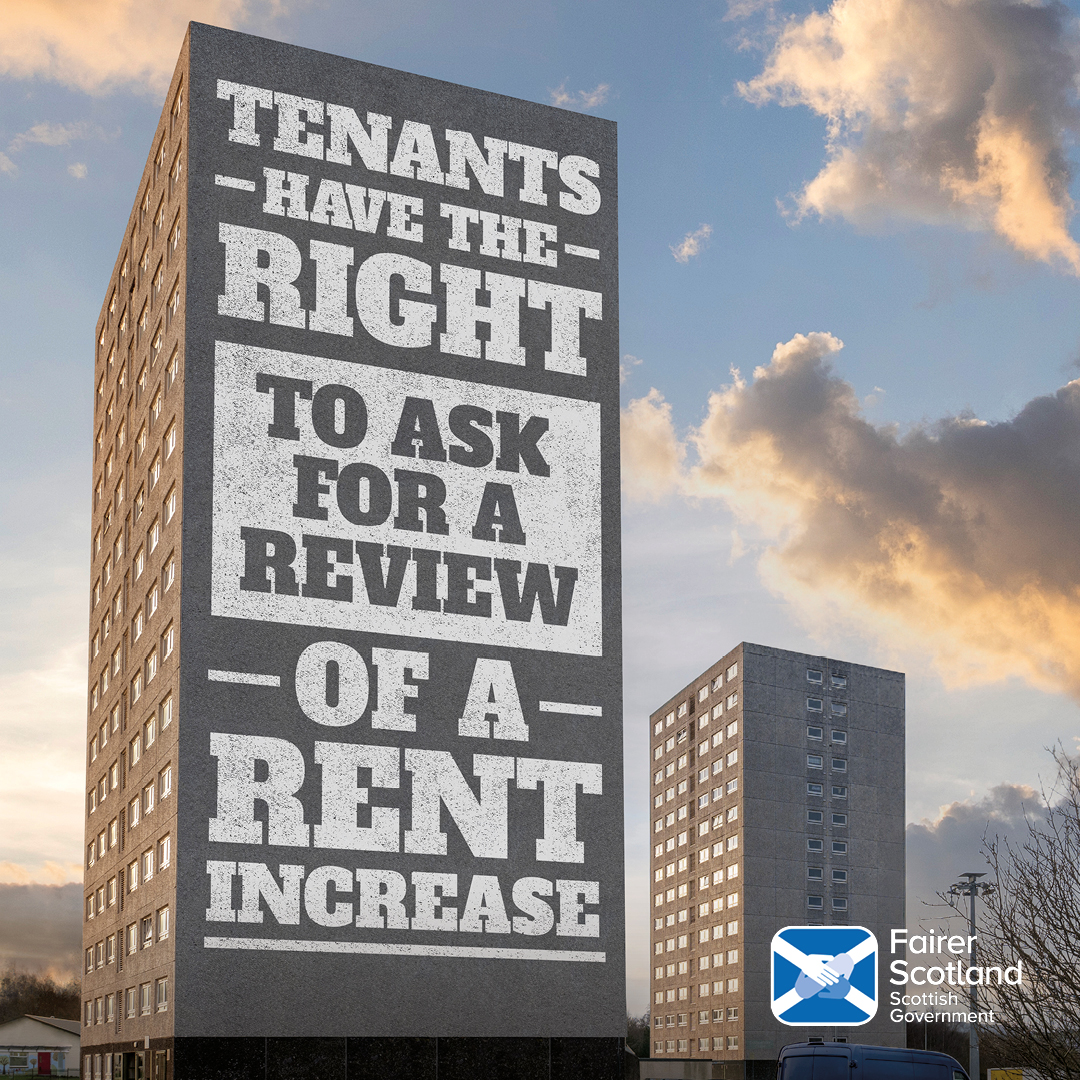 Did you know, you have the right to ask for a review of a rent increase notice? Find out more at gov.scot/rentersrights