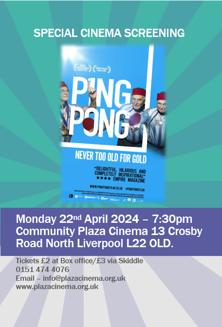 Calling all table tennis players 🏓 Why not also head to Crosby Cinema , where they're showing Ping Pong. The cinema is a registered charity and disability friendly: plazacinema.org.uk/whats-on/ping-… Inspired? Head to our Neuro Gym at 3.30pm every Friday and try it out for yourself!