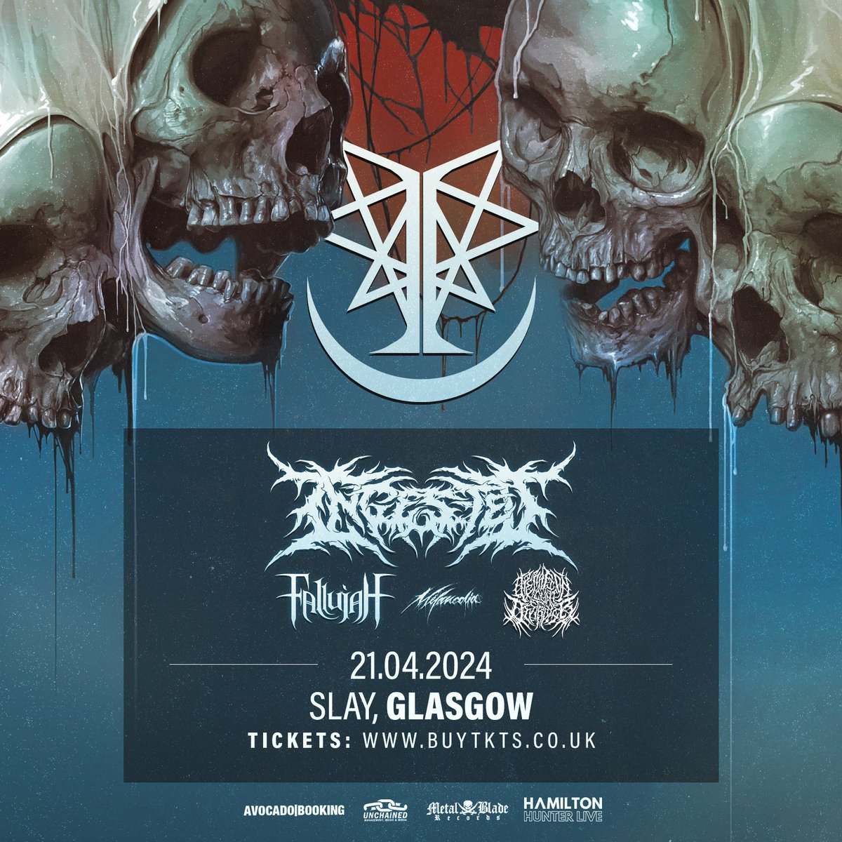 🚨𝗦𝗨𝗣𝗣𝗢𝗥𝗧 𝗔𝗡𝗡𝗢𝗨𝗡𝗖𝗘𝗠𝗘𝗡𝗧 -> Glasgow slam death metallers, Operation Cunt Destroyer replace Vulvodynia as support for @INGESTED headline show on 21st April. Vulvodynia can no longer play due to UK VISA delays. @scottishmetal @ticketsscotland @whatsonglasgow