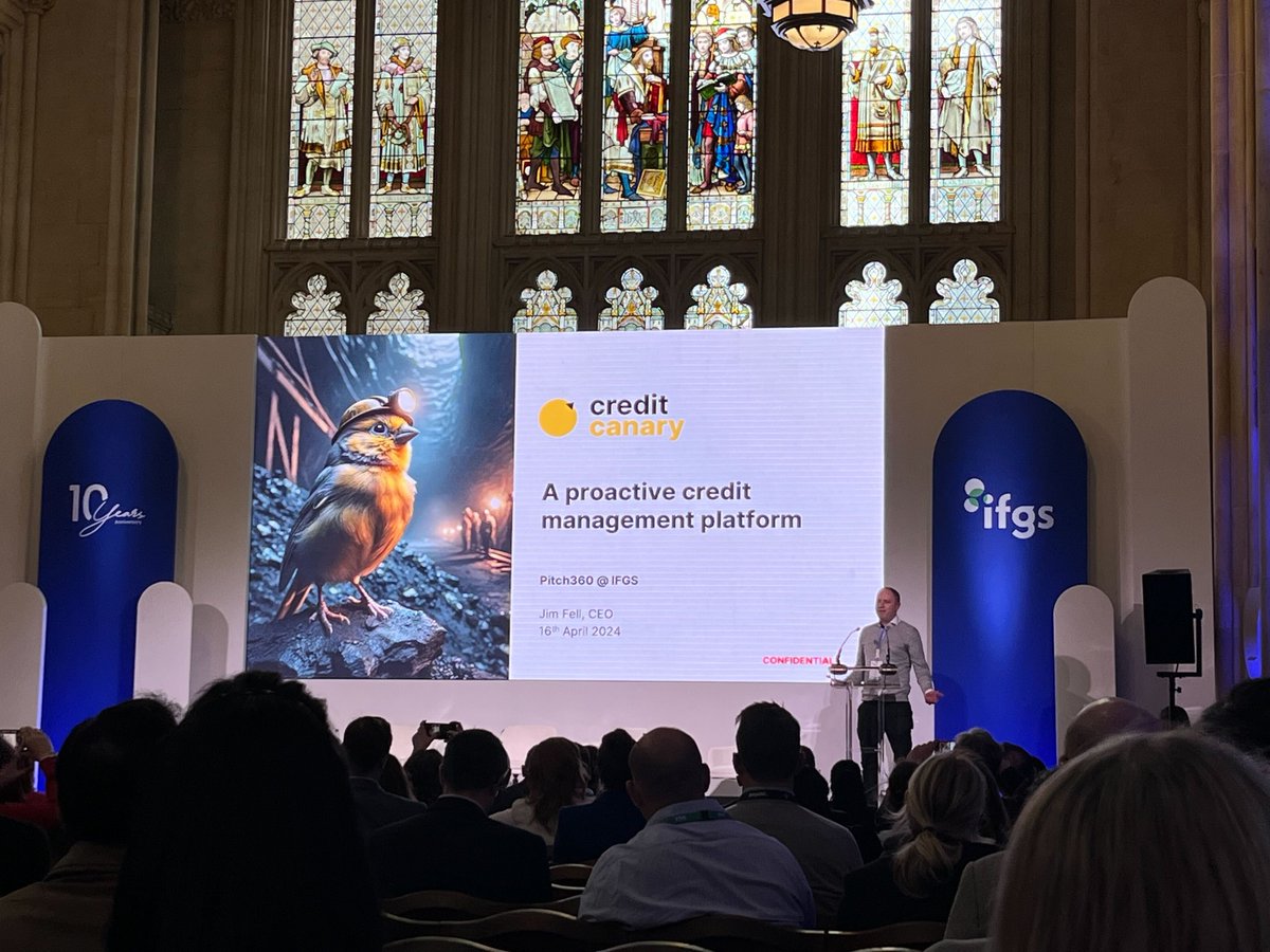 Great to see our member @credit_canary 's James Fell pitching as one of the finalists at Pitch 360 at #IFGS2024 yesterday!