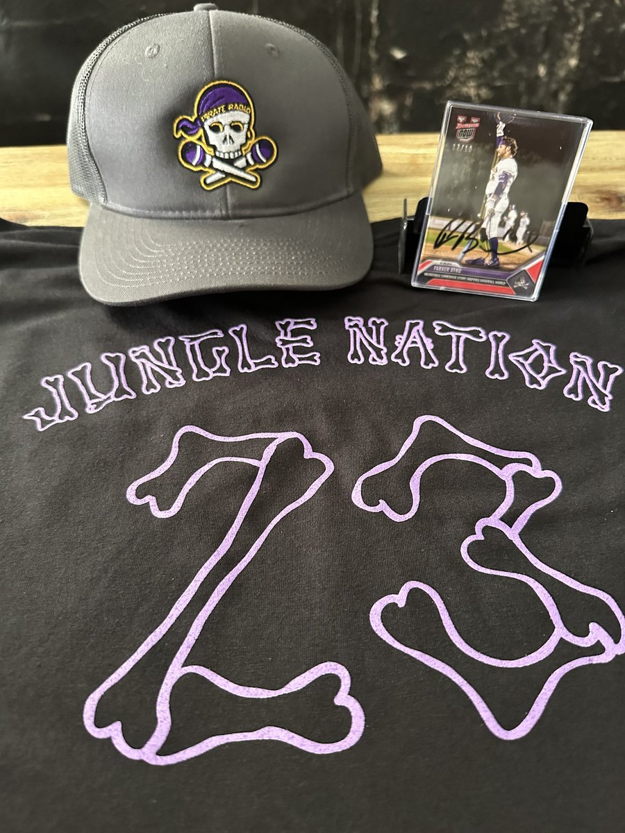 🚨WIN IT WEDNESDAY🚨
RT &amp; FOLLOW <a href="/PR927FM/">Pirate Radio ☠️</a> for a chance to win:
-Autographed Parker Byrd Baseball Card 
-Pirate Radio Hat &amp; Jungle Nation T-Shirt
#Stations4Winners🏴‍☠️