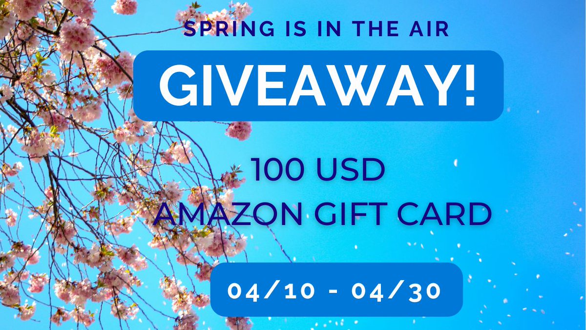 🌻 It’s Springtime!🌻 Don't miss out on the Spring Is in the Air Giveaway from 04/10/24 to 04/30/24. Follow 10 authors on Bookbub who write in Crime, Horror, Suspense and Thriller for your chance to win a $100 Amazon GC prize. To enter the giveaway: tinyurl.com/yzymh72w