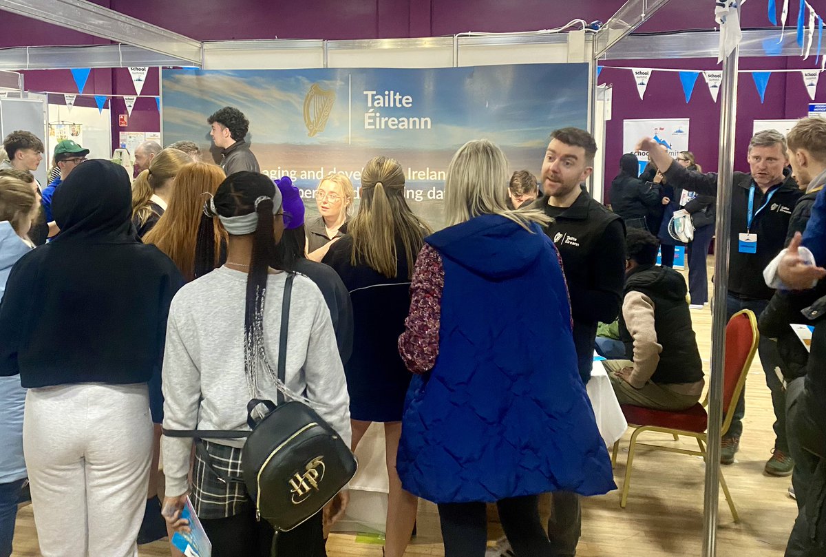 TailteEireann's tweet photo. Fantastic engagement at day two of #SchoolSummit Galway with students trying out our surveying equipment and chatting to our team.
You find out more about the varied and exciting roles with Tailte Éireann on our website https://t.co/6FxhtfOGE5 https://t.co/HUMfGoVnH2