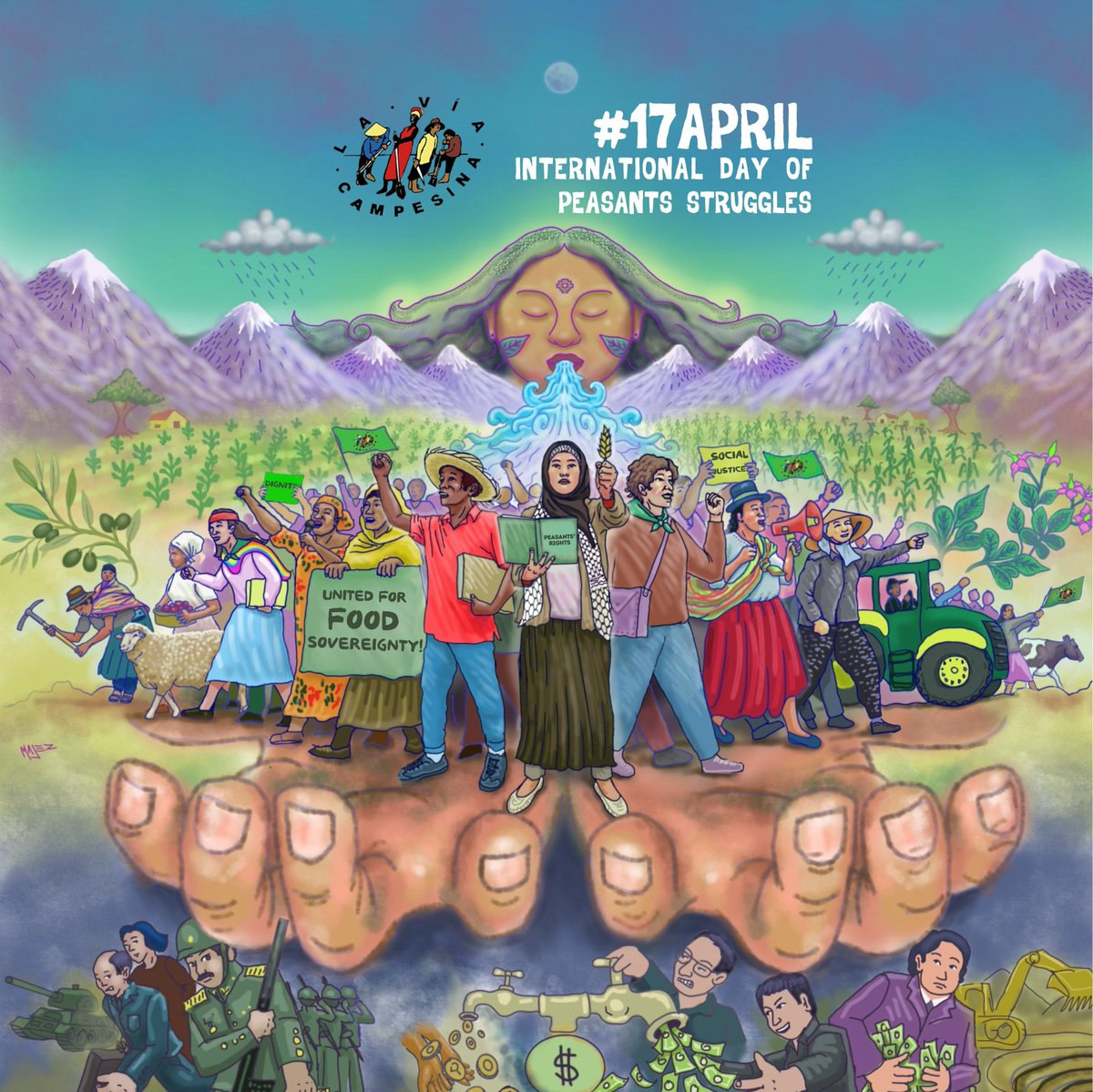 influentiaz's tweet photo. On April 17th, of every year, the world pauses to reflect on the enduring resilience and unwavering commitment of peasants and small-scale farmers. 
Read more here 👉🏾https://t.co/1focVTcca2

#April17th 
#PeasantsRightsNow
#FoodSovereignityNow https://t.co/TvJgboXm48