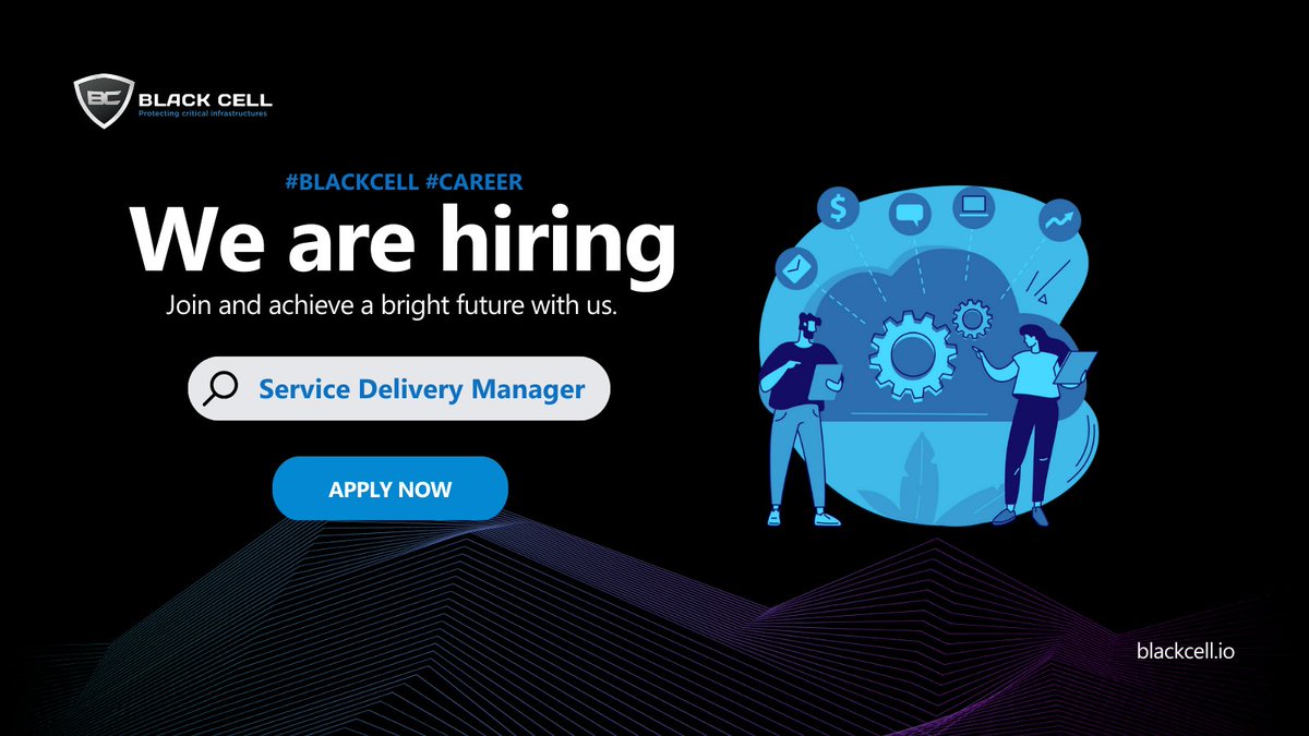 🚀 Exciting opportunity alert! Join our team as a Service Delivery Manager (Information Security) and be part of our passionate and innovative organization. Ready to make an impact in cybersecurity? Apply now: bit.ly/3U0dHzV #BlackCell | #CyberSecurity #Job #Hiring