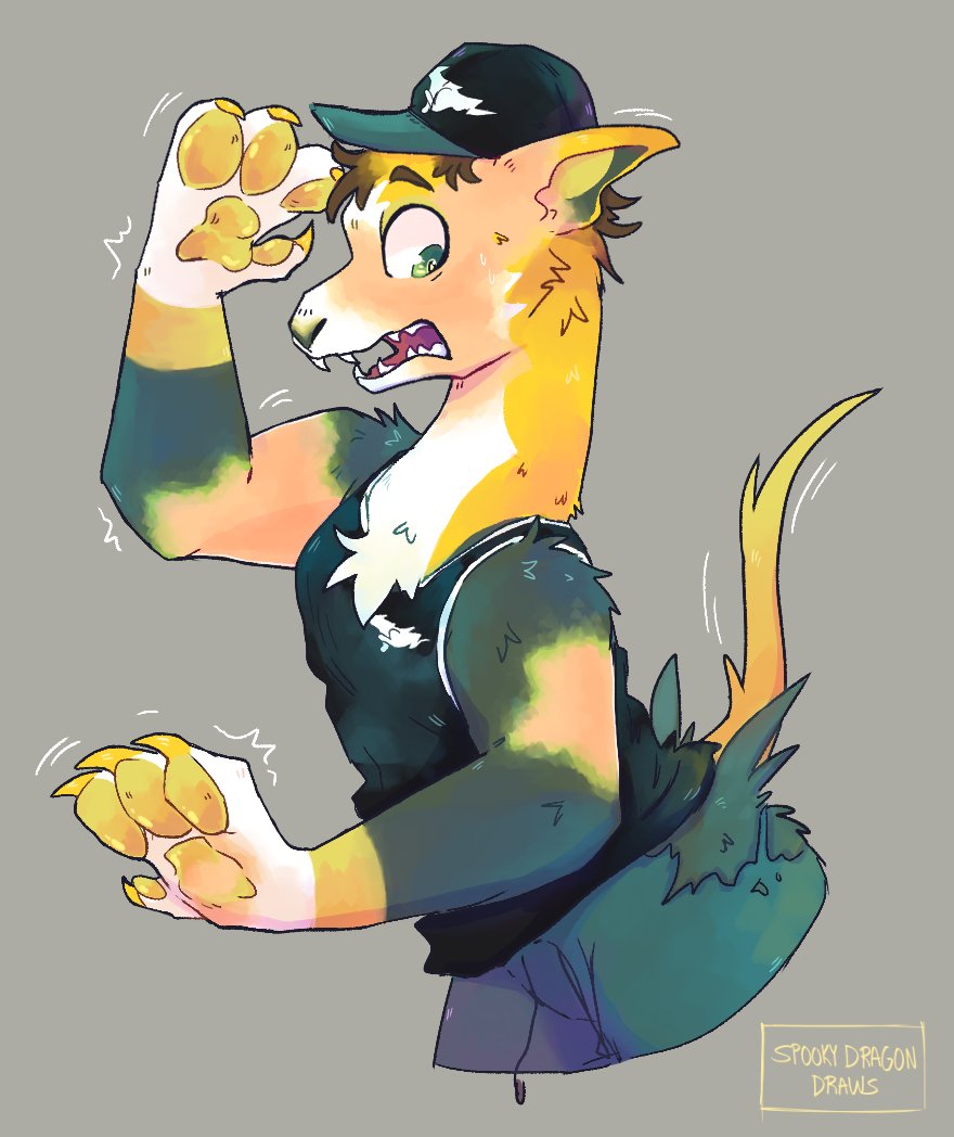 Sporty lil boltund sketch for @Sunshot_Pup 🧢⚡️
~~~
#TFEveryday #transfur