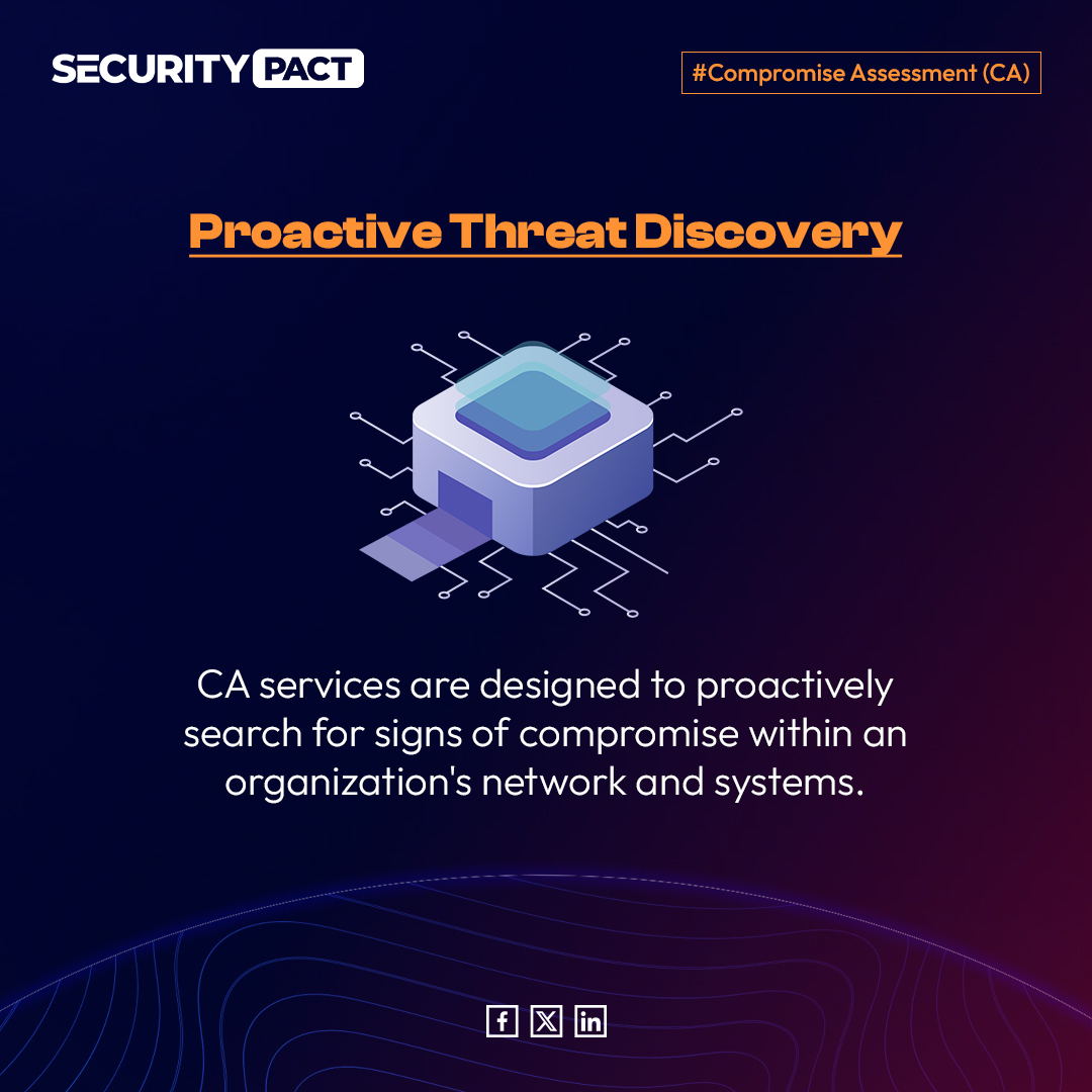 Ensure your security with CA services from Security Pact! Detect threats, mitigate compromises, and trust us to safeguard your operations.

Visit securitypact.net or email info@securitypact.net.

#CompromiseAssessment #ThreatDetection #IncidentResponse #SecurityPact