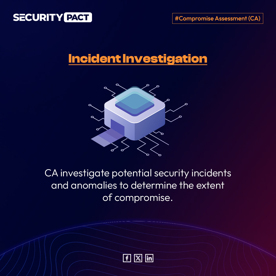 thesecpact's tweet image. Ensure your security with CA services from Security Pact! Detect threats, mitigate compromises, and trust us to safeguard your operations.

Visit securitypact.net or email info@securitypact.net.

#CompromiseAssessment #ThreatDetection #IncidentResponse #SecurityPact