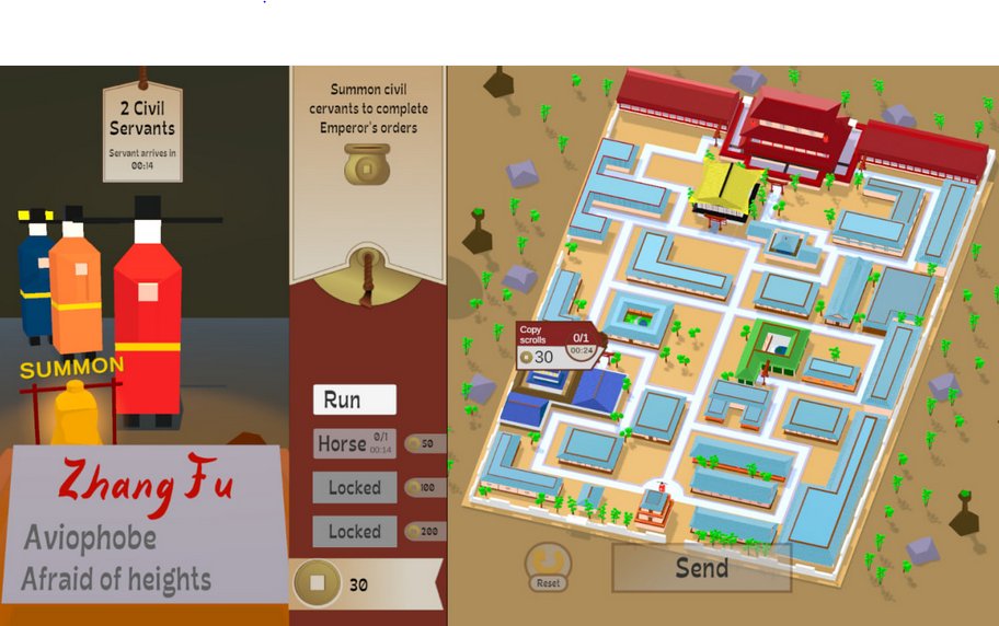 SteventusGames's tweet photo. I was apart of a team to make a game where you're a project manager in Imperial China era.

You've got a team, now you've got to delegate. That's the game.

https://t.co/LyMsdyxuOy

#ludumdare #gamedev #madewithunity https://t.co/WBgTcK21mh