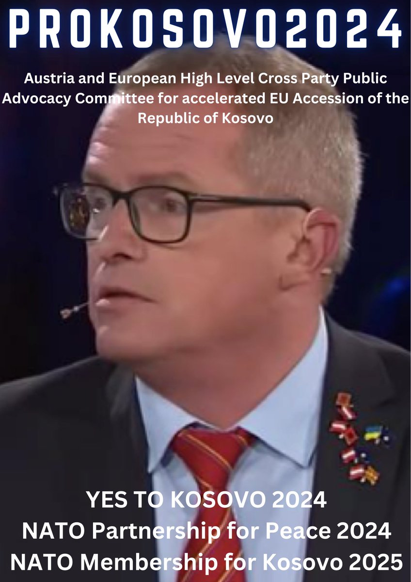 GunterFehlinger's tweet photo. I call all friends of Kosovo to support #ProKosovo
#YestoKosovo 2024
I call for recognition of Kosovo and membership in all International organisations
@VjosaOsmaniPRKS @ArbenHajrullahu https://t.co/TWHaL3Q1gq