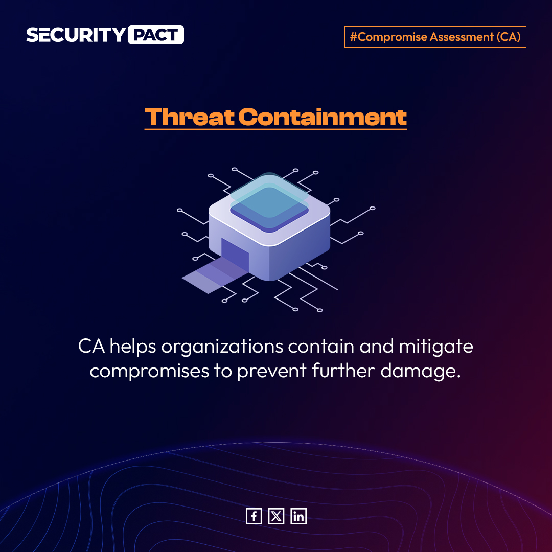 Ensure your security with CA services from Security Pact! Detect threats, mitigate compromises, and trust us to safeguard your operations.

Visit securitypact.net or email info@securitypact.net.

#CompromiseAssessment #ThreatDetection #IncidentResponse #SecurityPact