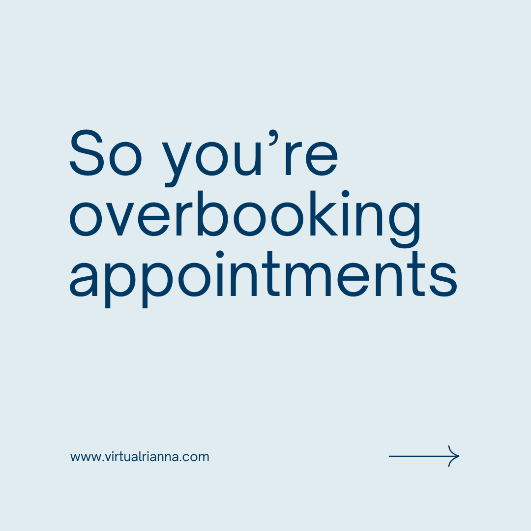 VirtualRianna's tweet photo. Sometimes, overbooking appointments can lead to more stress than productivity. Finding that balance by hiring a Virtual Assistant is key! 💼⏰
.
.
.
.
.
#calendarmanagement#businessowners#CEOWomen #CEOMindset #CEOstatus #virtualassistantforhire #delegate #outsource #adminservices https://t.co/7qcczVXoB1