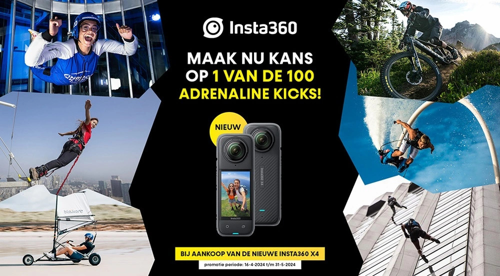 Maak kans op 1 van de 100 adrenaline kicks, na aankoop van de Insta360 X4: Ter ondersteuning van de introductie van de revolutionaireInsta360 X48K 360° actiecamera geeft Transcontinenta, distributeur van Insta360 in de Benelux, maar liefst 100 unieke… dlvr.it/T5csRs