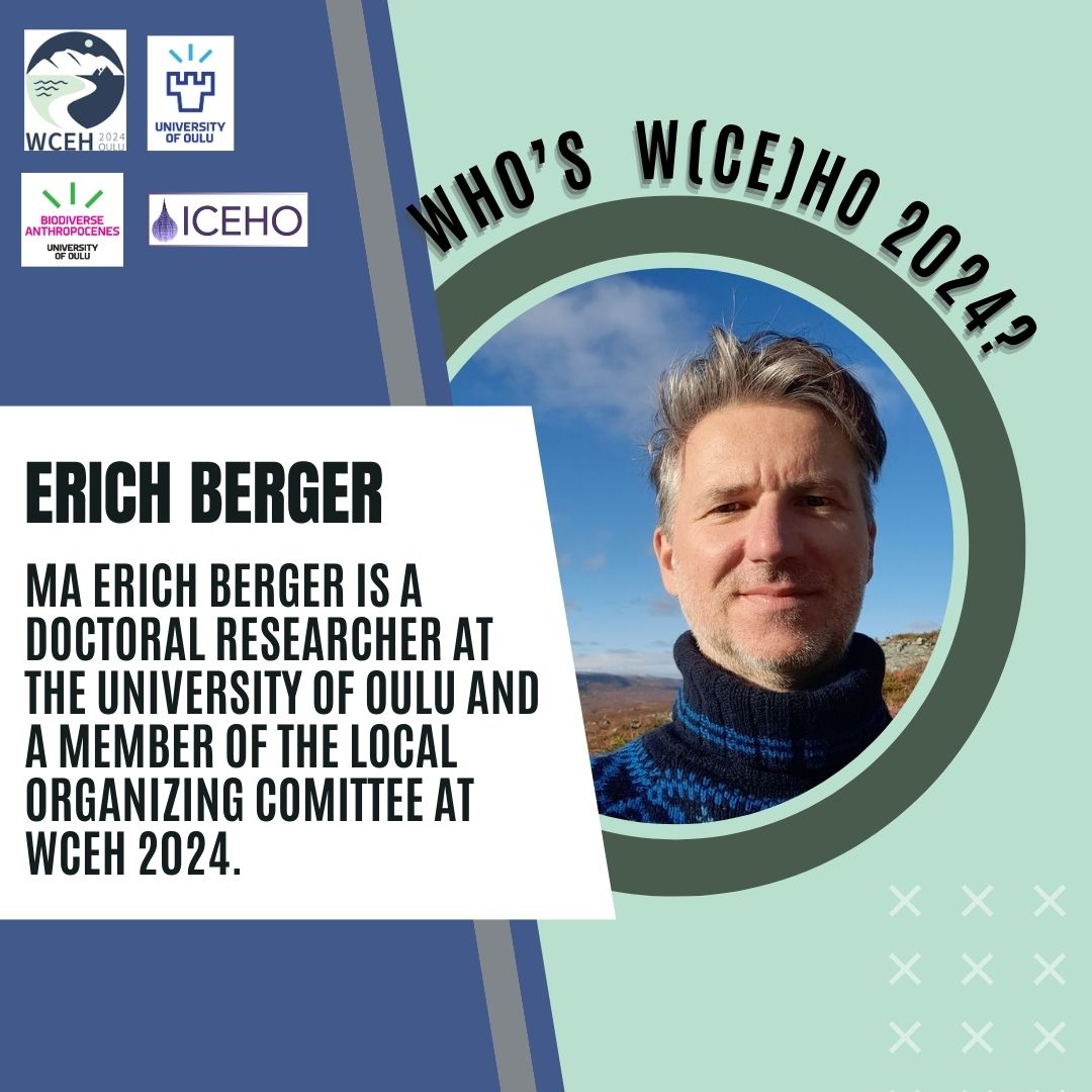 👋Please meet Erich Berger, a member of the local organizing committee at #wceh2024 Erich is also hosting one of the excursions during the conference week! We will soon post more information on the excursions, so stay tuned 🔜👀⁉️