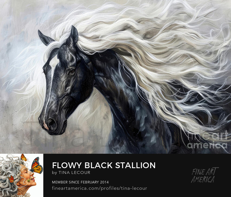 Flowy Black Stallion..Available Here..tina-lecour.pixels.com/featured/flowy… #Horses #horsegirl #AnimalsLover #animals #NatureBeauty #naturelovers #wallartforsale #homedecorideas #homedecoration #interiordecor #interiordesign #InteriorDesignMasters #giftideas #greetingcards #giftsforher #gift