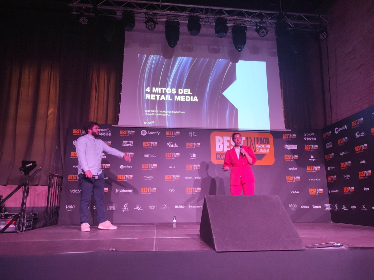 Alba Casero, de <a href="/GroupM_Espana/">@GroupM_Espana</a> y José Ameijeiras, de #Acceleration, desmitifican 4 mitos del Retail Media. 
#bestnfood24
