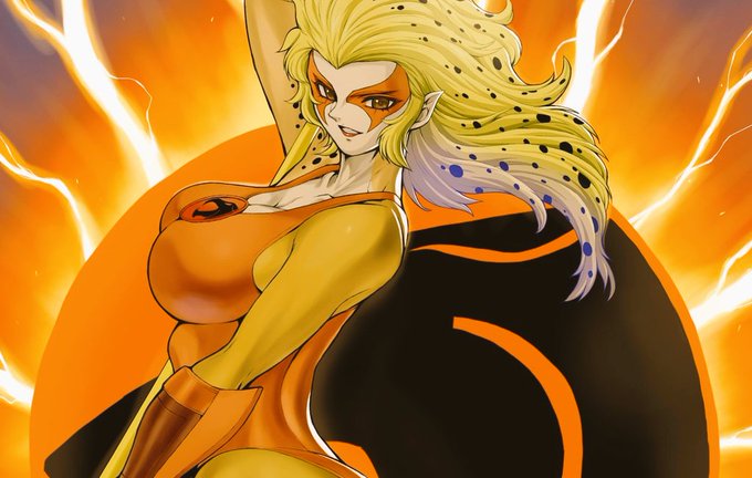 #ThunderCats
出来た

ヒロインのチータラ姐さん 