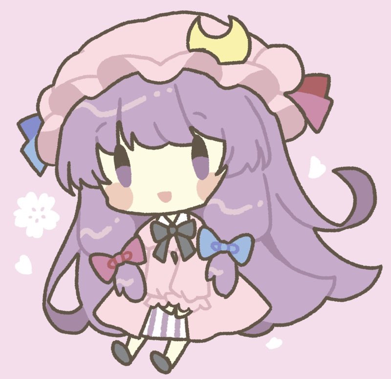 patchouli knowledge 1girl solo long hair looking at viewer blush smile open mouth  illustration images