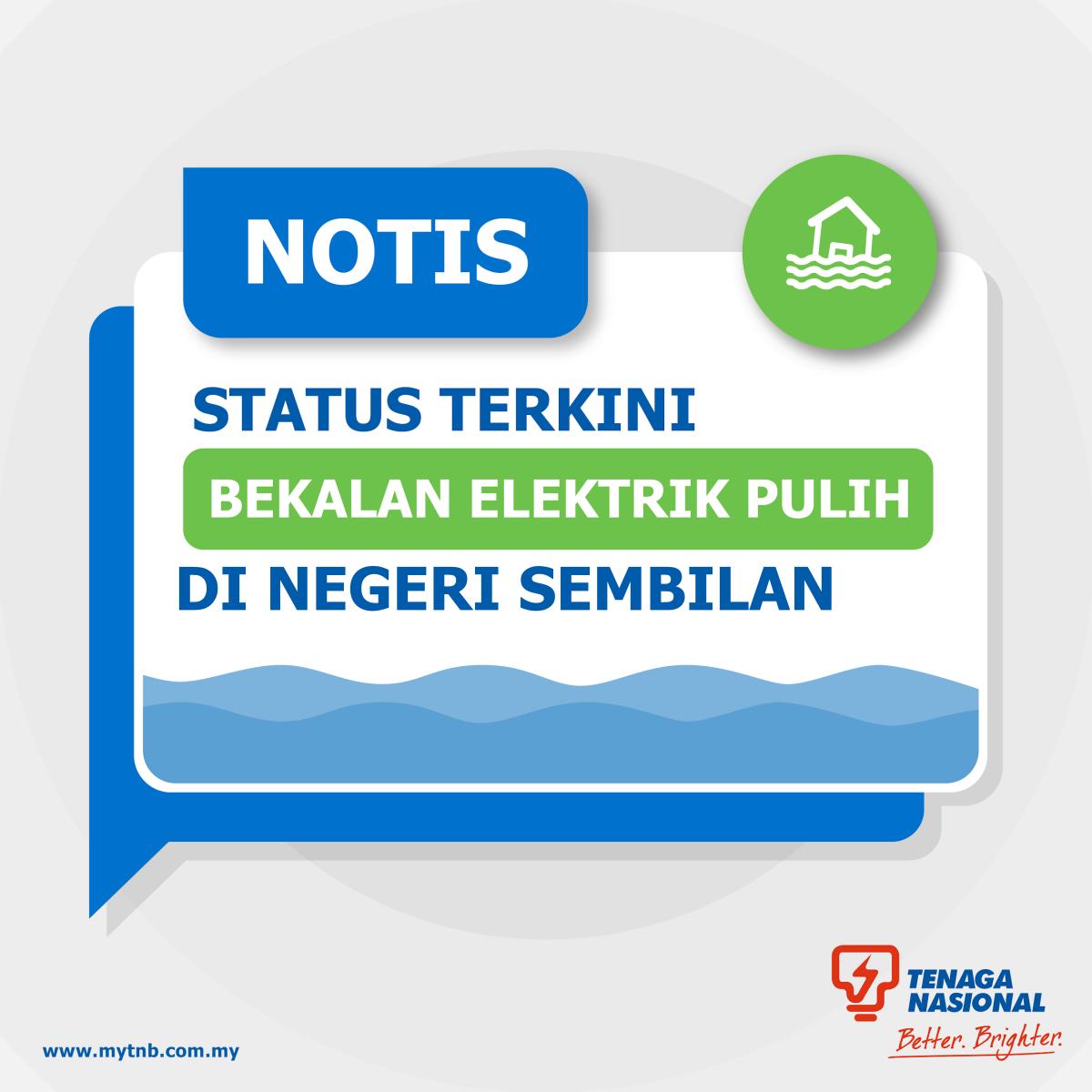 Status terkini pemulihan bekalan elektrik semasa banjir untuk keselamatan pengguna bagi kawasan Port Dickson, Negeri Sembilan setakat jam 6 petang 17 April 2024. Notis penuh klik: bddy.me/4aUE9lq