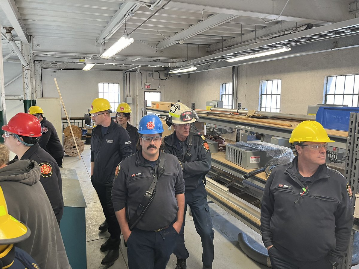 MuskokaLakesFD's tweet photo. Yesterday firefighters from Muskoka Lakes took 4 guided tours of dam infrastructure to pre plan for various emergencies.  Tours like this help responders understand hazards and plan for effective risk management. 

Thank you @opg for your hospitality. 
#responseready https://t.co/exyXMvhDcy