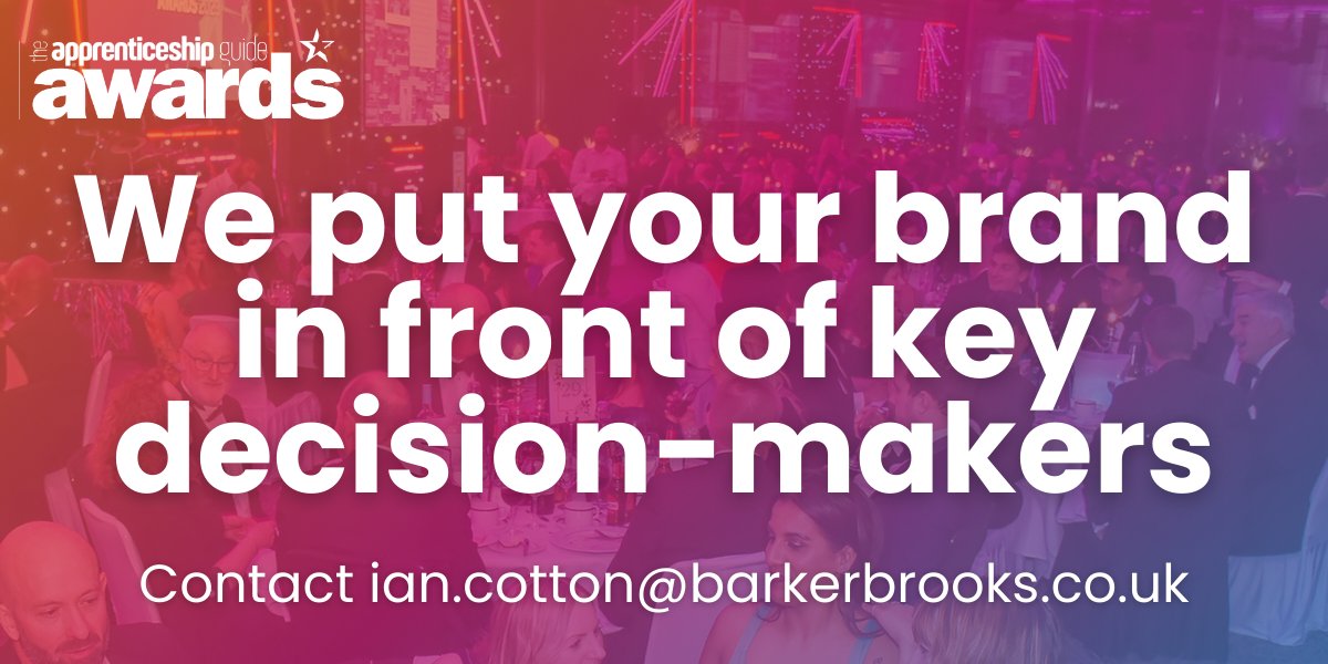 Partnering with #AGAwards puts your brand in front of senior leaders in the apprenticeships space. Plus, your brand will be associated with the crème de la crème of apprenticeships training and provision. Interested in learning more? Contact ian.cotton@barkerbrooks.co.k